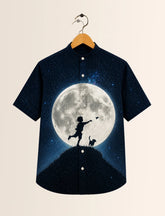 Moon Navy Unisex Half Sleeve Shirt - XPST