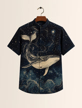 Sky Dolphin Print Unisex Half Sleeve Shirt - XPST