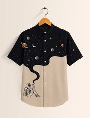 Astronaut Space Print Unisex Half Sleeve Shirt - XPST