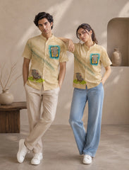Elephant Print Unisex Half Sleeve Shirt - XPST