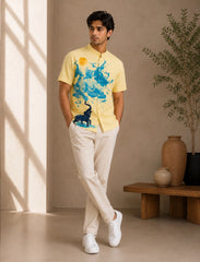 Elephant Splash Print Unisex Half Sleeve Shirt - XPST