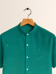 Green Boy Print Unisex Half Sleeve Shirt - XPST