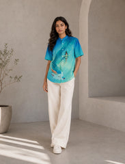 Green Girl Print Unisex Half Sleeve Shirt - XPST
