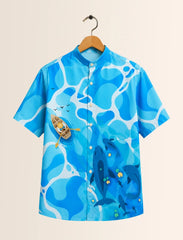 Navy Dolphin Unisex Half Sleeve Shirt - XPST