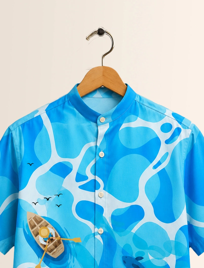 Navy Dolphin Unisex Half Sleeve Shirt - XPST
