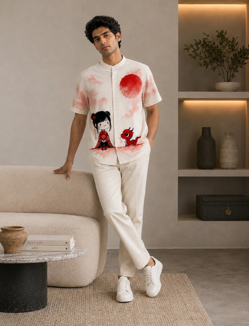 Red Girl Unisex Half Sleeve Shirt - XPST