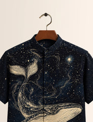 Sky Dolphin Print Unisex Half Sleeve Shirt - XPST